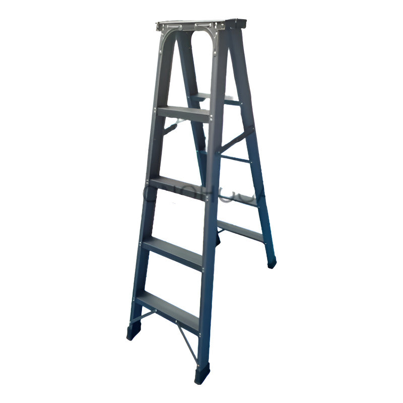 Escalera Plegable Metálica 5 Peldaños Reforzada 5 Peldaños