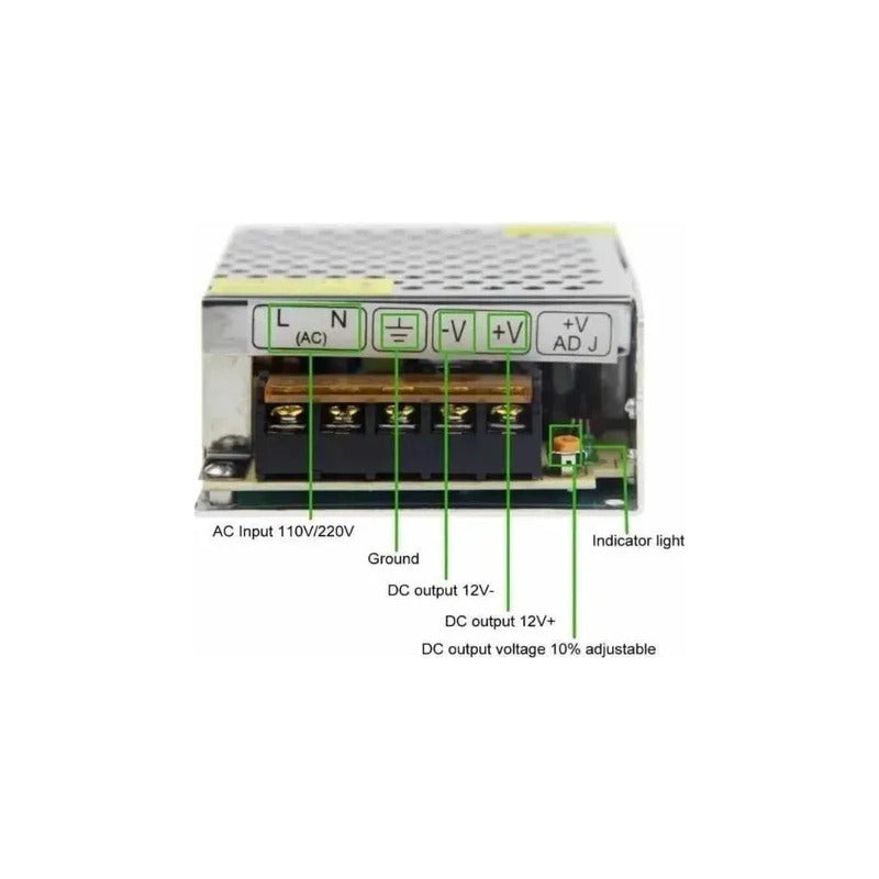 Fuente De Poder 12v 5a 60w Cintas Led, Cámaras Y Más