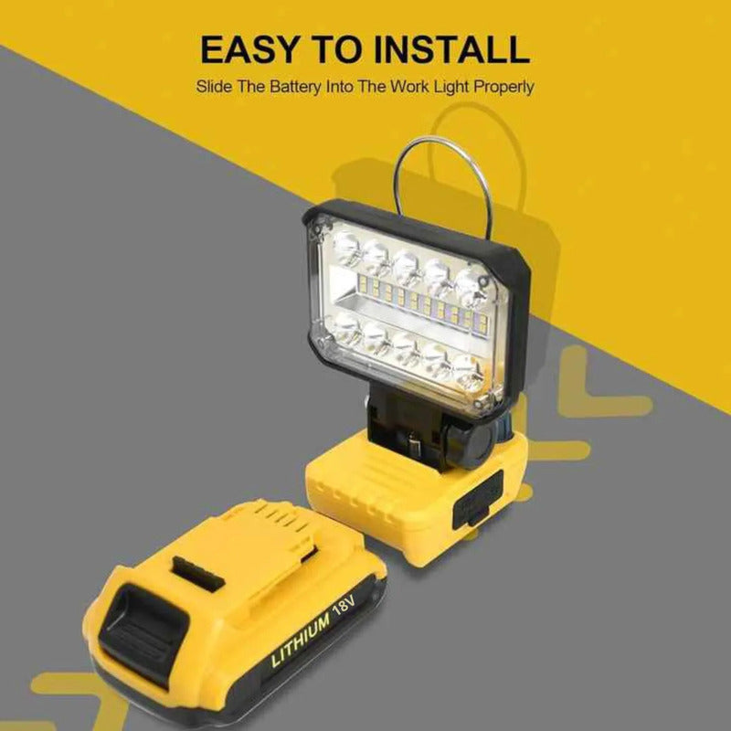Luz Inalámbrica Recargable  Portátil Led 18v Usb Tipo C Amarillo