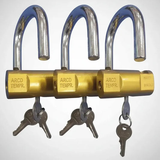 Pack X3 Candado Pequeño Llave Casillero Puerta Locker Maleta 60mm