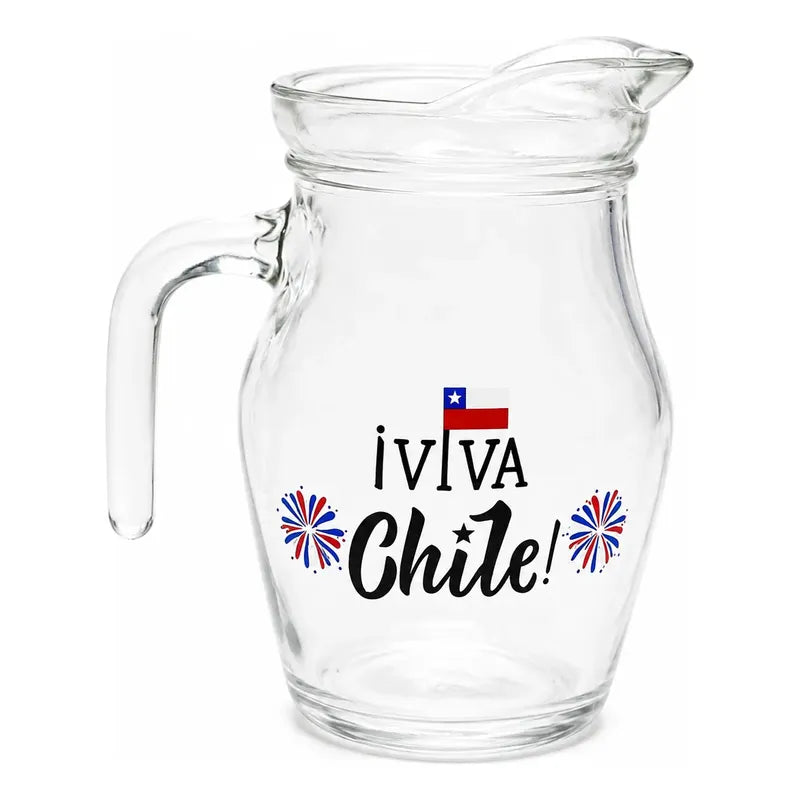 Set 4 Vasos Lorito Viva Chile 500ml Terremoto Fiesta Patrias Agua