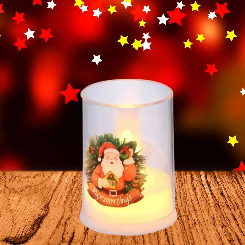 Pack X4 Vela Led Decorativa De 7 Cms. 4 Diseños Navideños Transparente Con Diseño Diseños Navideños (papá Noel, Árbol De... Transparente Con Diseño | Diseños Navideños (papá Noel, Árbol De...
