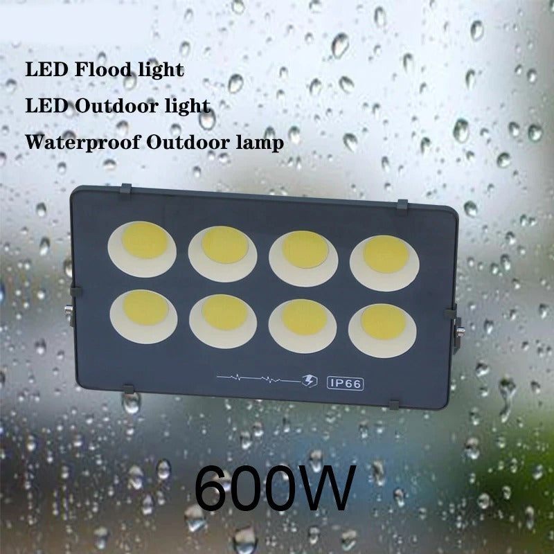 Foco Led De Lupa Reflector 600w Exterior Estadio Impermeable Gris Oscuro Fría