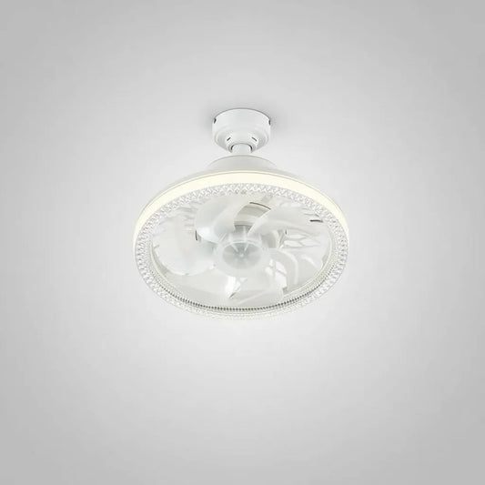 Ventilador De Techo Elegante Con Luz Led Y Control Remoto 30 Cm 50/60hz Blanco Plástico 7