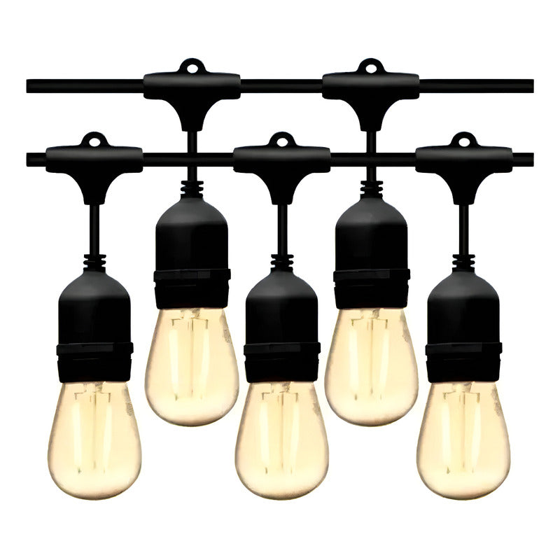 Soquete Guirnalda Terraza Patio Ampolletas Incl Luces Cálida