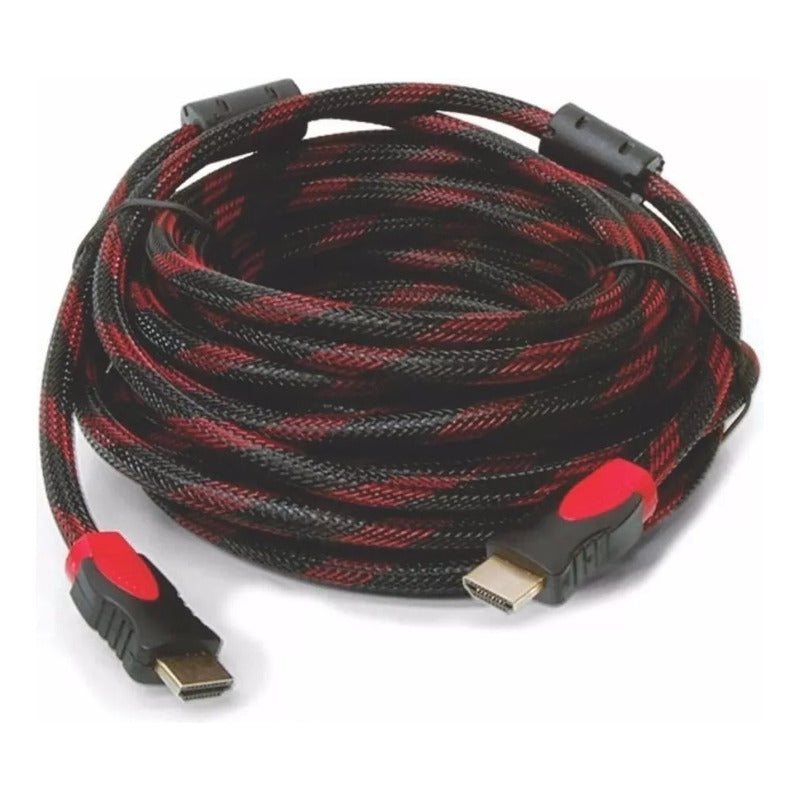 Cable 15 Mts Hdmi 4k Alta Velocidad Conector Bañado En Oro