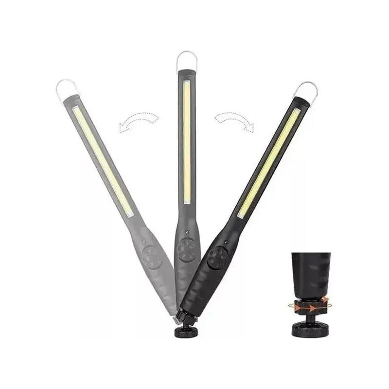 Linterna Led Regulable Recargable Emergencia Brillante Imán Negro
