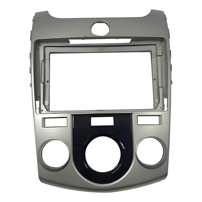 Bisel Radio Pantalla Kia Cerato Koup 2008 - 2013 9  Plateado