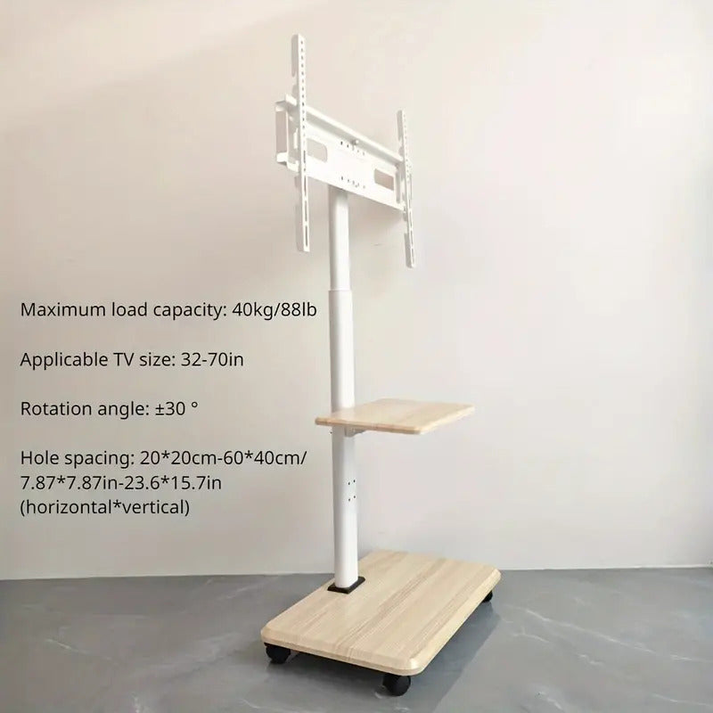 Soporte Tv Rack Movil Con Ruedas 32 A 70 Base Pedestal