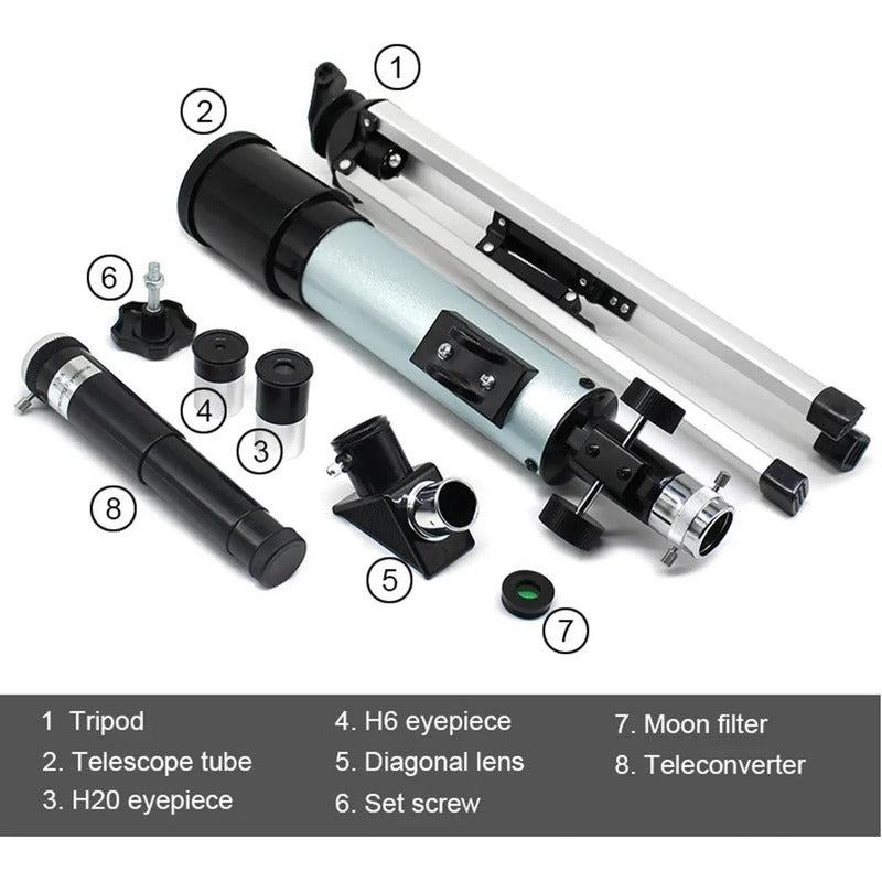 Telescopio Monocular Refractor Ideal Para Aprendiz
