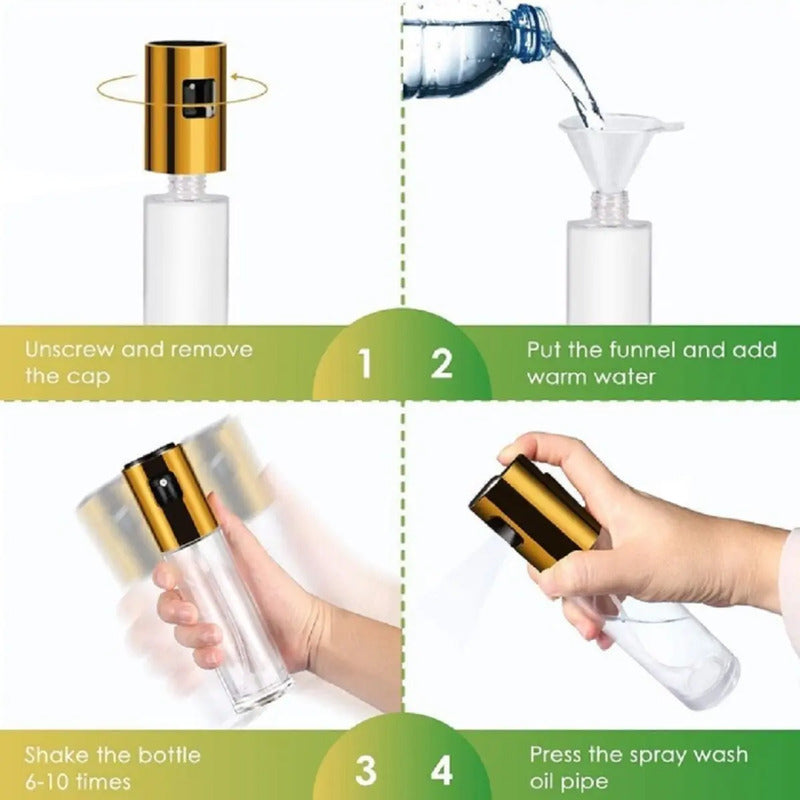 Aceitero De Vidrio Spray Atomizador Aceite 100 Ml