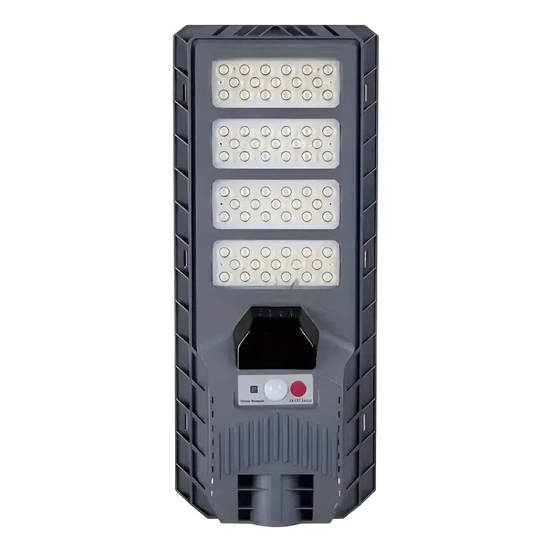 Foco Solar Recargable 300w Sensor Movimiento Y Control Gris Oscuro Blanco Frío