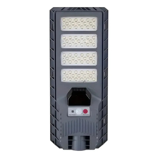 Foco Solar Recargable 300w Sensor Movimiento Y Control Gris Oscuro Blanco Frío
