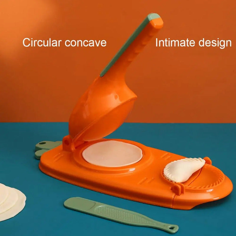 Máquina Para Hacer Dumpling Mini Empanada Prensa 2 En 1 Naranja