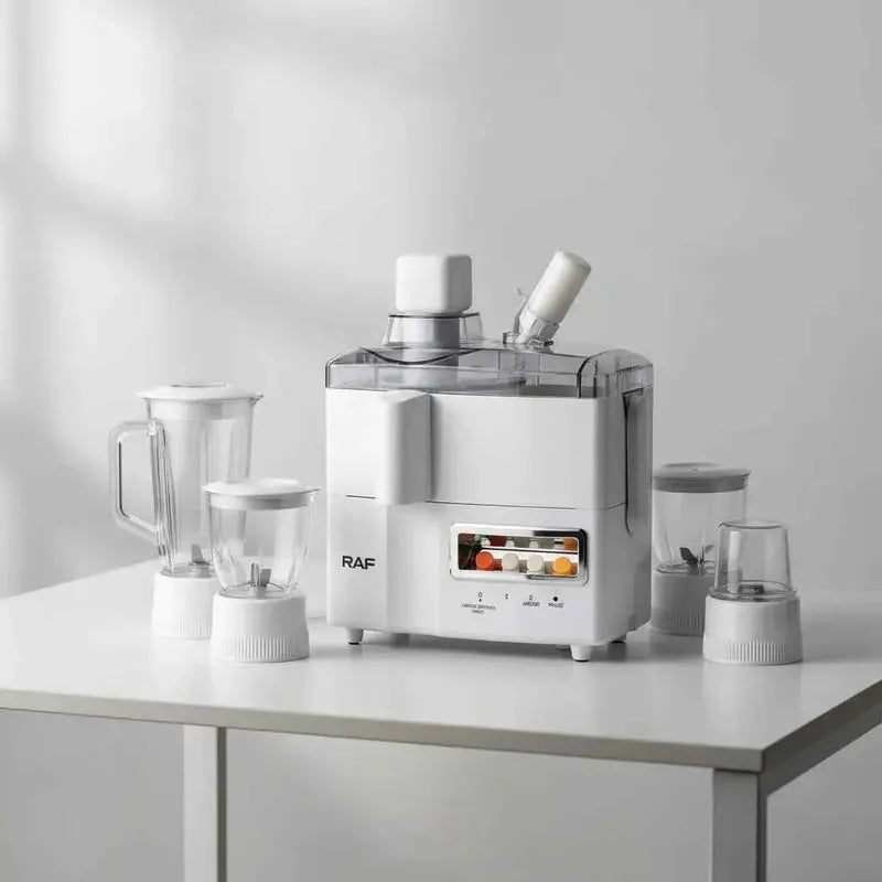 Extractor Eléctrico 4 En 1 Exprimidor Moledor Licuadora Blanco 50 Hz / 60 Hz