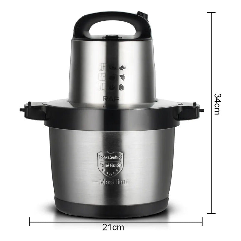 Procesador De Alimento 10 Litros Plateado 1000w Plateado