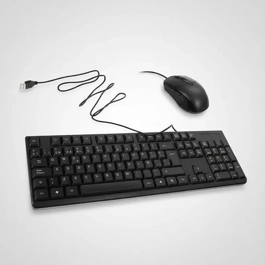 Set De Teclado Y Mouse Alambrico Negro Weibo Modelo H-8810 Negro