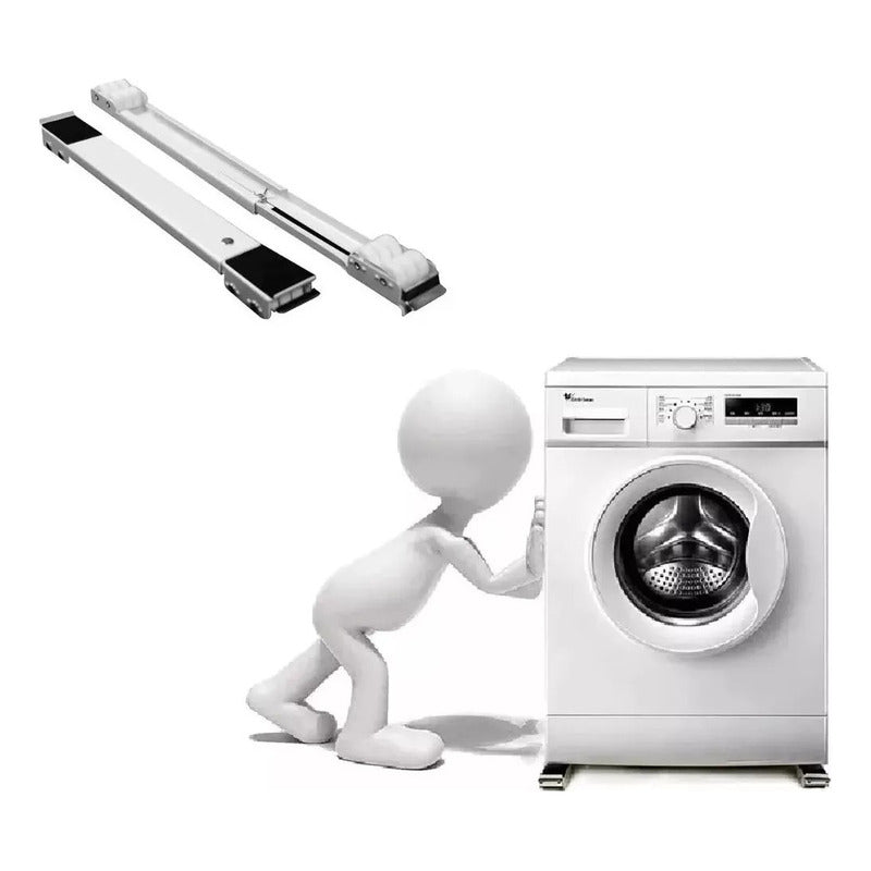 Base Ajustable Soporte Con Ruedas Para Mover Lavadora Nevera