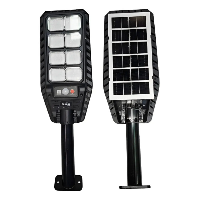 Foco Solar 800w + Soporte Y Sensor Luminaria Para Exterior Negro Blanco Frío