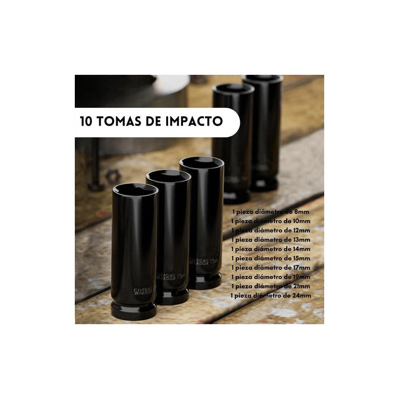 Juego Dados De Impacto Cortas Y Largas Mecanica Auto Camion