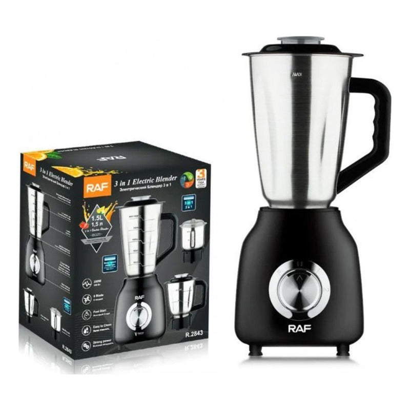 Licuadora Juguera 1.5 Litros Acero Inoxidable  Negro