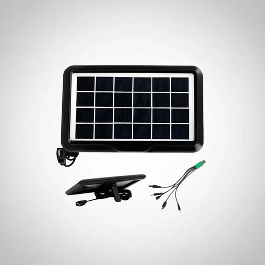 Cargador Solar Portátil Celular Panel Energía Solar Usb Negro