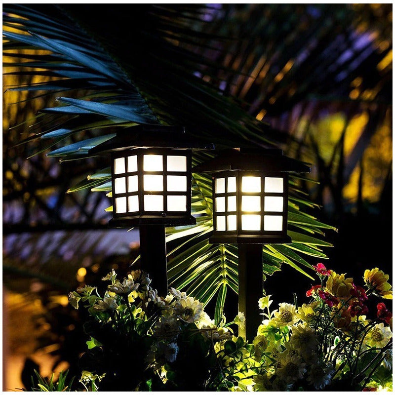 Pack X8 Luz Solar Con Estaca Exterior Tierra Jardín
