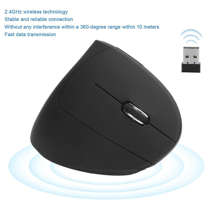 Mouse Ergonómico Inalámbrico Gamer 3600 Dpi D5 Generico