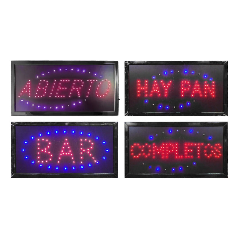 Letrero Led Signs Luminoso Aviso - Abierto