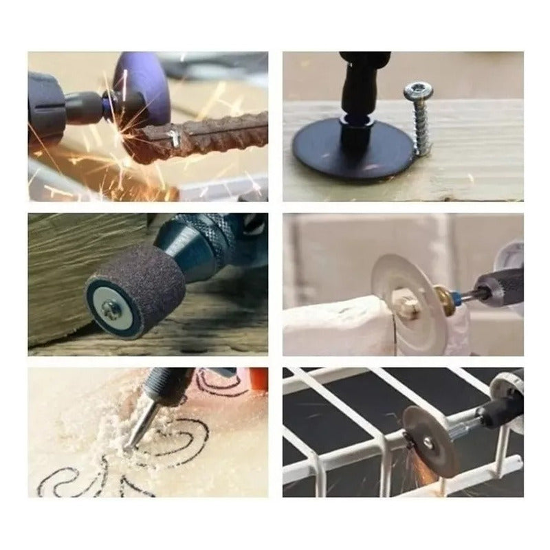 Taladro Tipo Dremel Fresa Torno Kit Accesorios