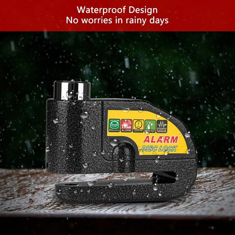 Candado Alarma Moto Bicicleta Scooter Reforzado Antirobo Negro
