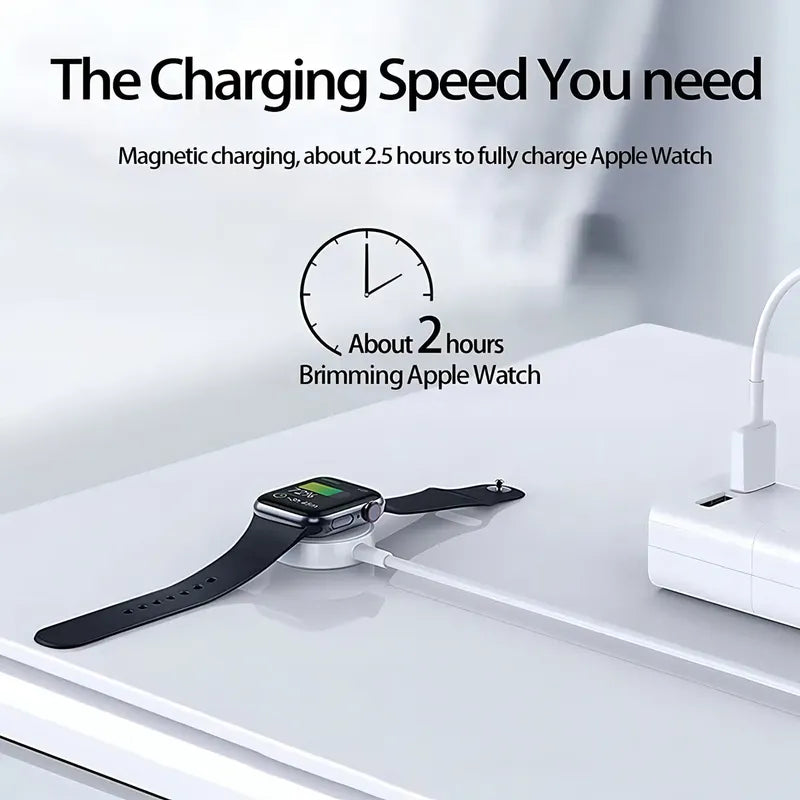 Usb Cargador Magnético Para Apple I Watch Series 3 4 5 6 Se Color Blanco