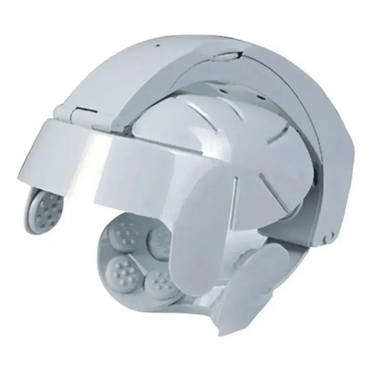 Casco Masajeador Eléctrico Para Migraña Relajacion Cabeza Gris