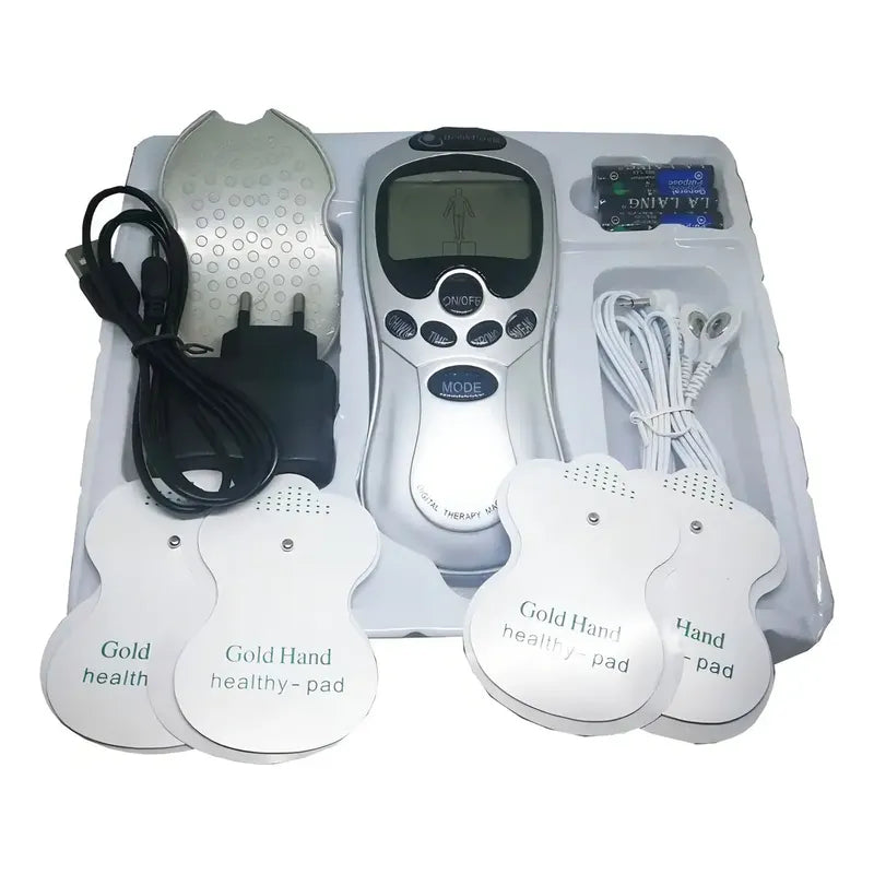 Electro Estimulador Tens Masajeador 4 Electrodos - Ps Color Blanco