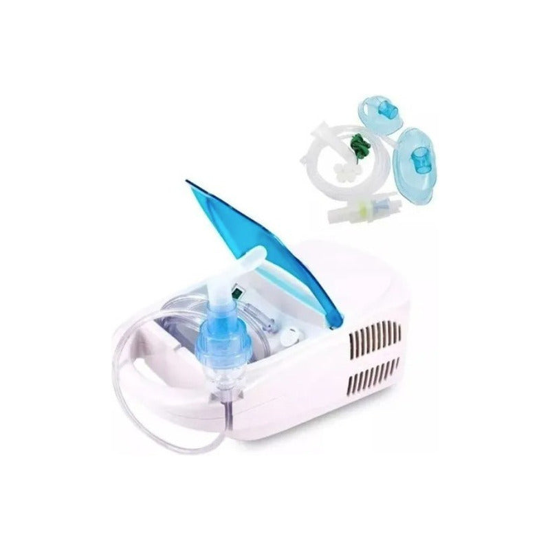 Nebulizador Portátil Compresor Profesional + Pro Color Blanc