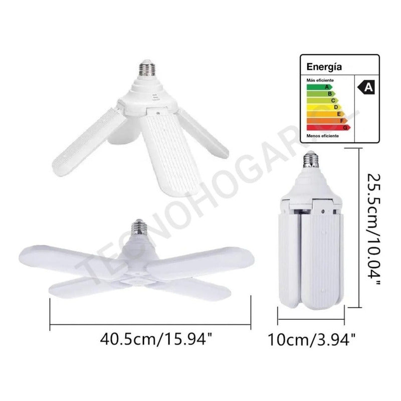 Ampolletas Led 4 Aspas Ángulo Ajustable 60w Ahorradora Blanco Neutro