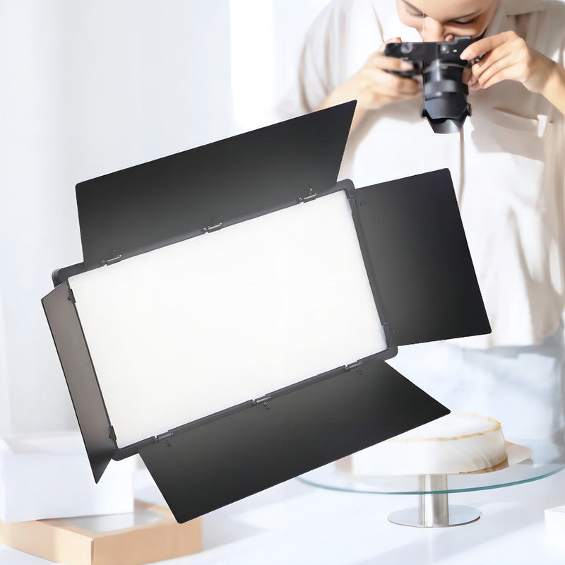 Kit Profesional Luz Relleno Con Trípode Reflector Pro 600led Estructura Negro Luz Blanco Frío