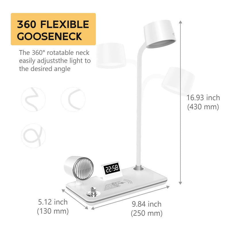 Base De Carga Estacion Inalambrica 15w 4 En 1   Blanco