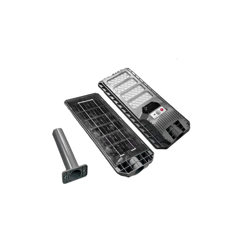 Pack 2 Foco Solar 400w Recargable Ip65 Sensor De Movimiento Negro Blanco Frío