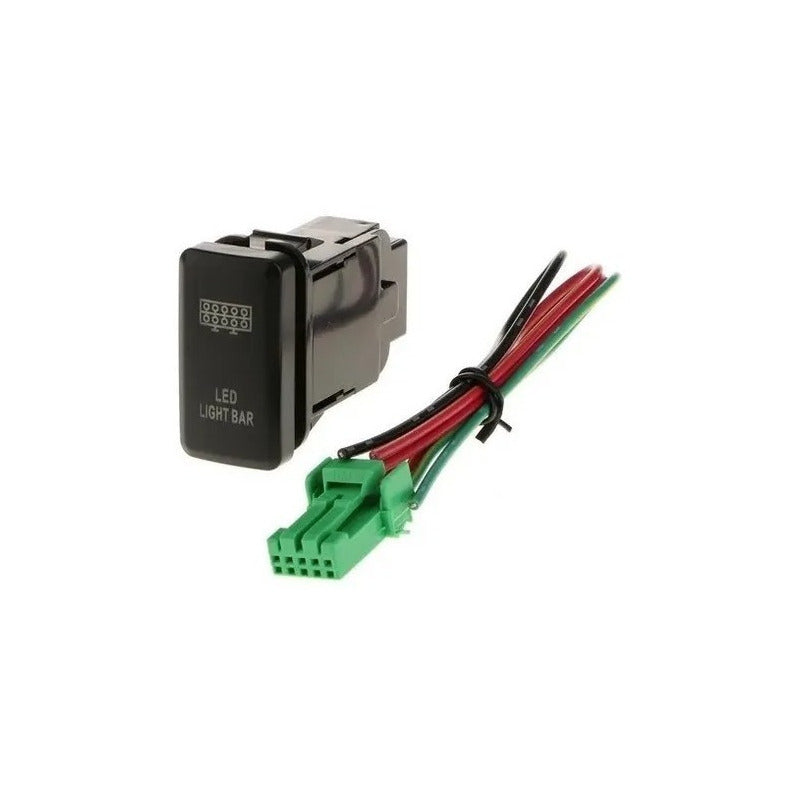 Interruptor De Botón De Barra De Luz Led Azul 12v