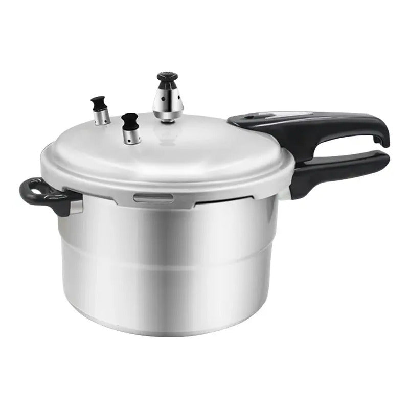 Kit Cocina: Olla A Presión Aluminio 7 Lts Gris + Sartén Eléctrico Blanco 50hz/60hz