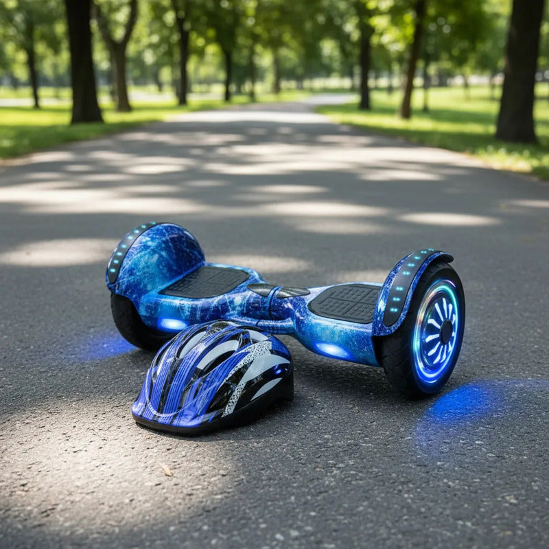 Hoverboard Smart Balance Con Casco Batería Bluetooth Y Luces