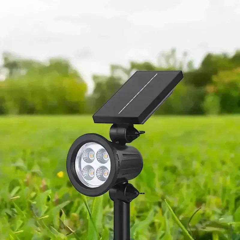 X3 Foco Solar Cesped Luz Estaca Aire Libre Jardin Foco Led Negro