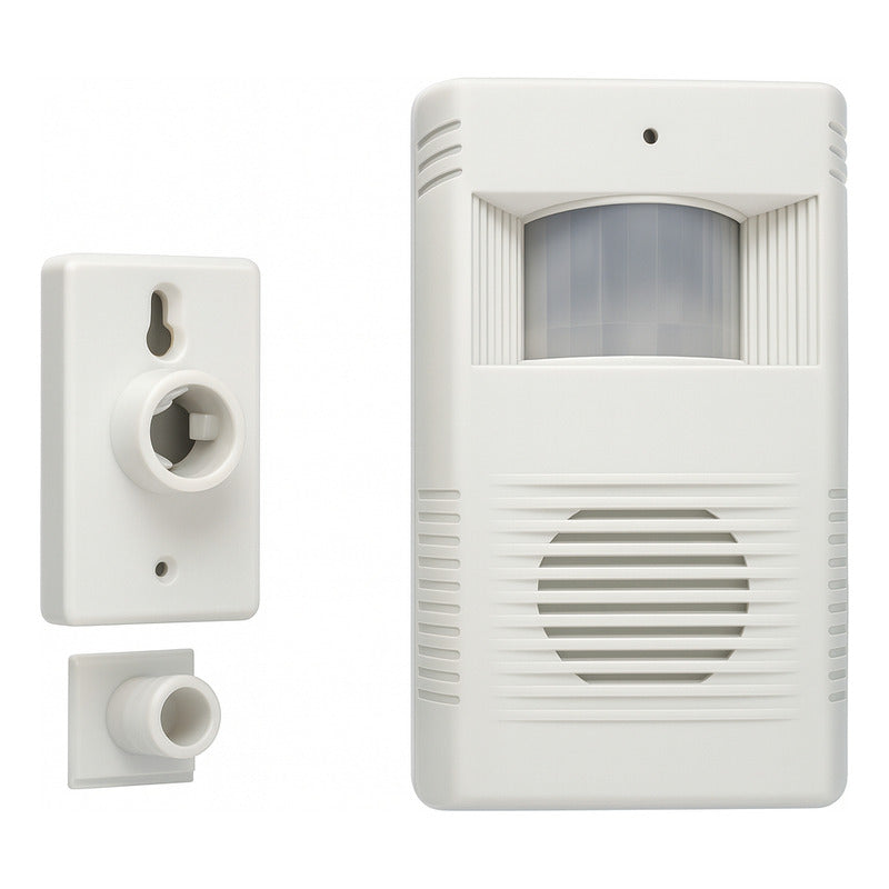 Timbre Inalámbrico V-zorr Sensor Movimiento 2 Melodías Cobertura 2m Blanco