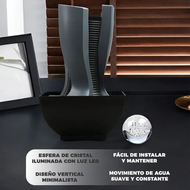 Fuente De Mesa Cascada De Agua Iluminación Decoración Relax Torre
