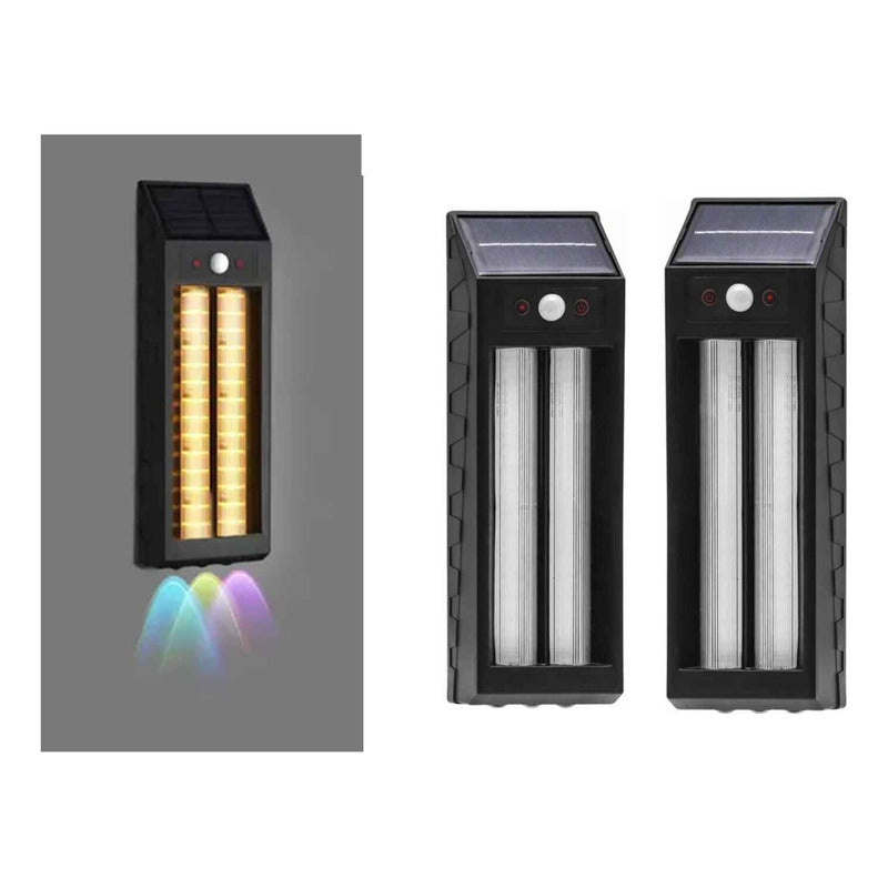 Aplique Solar Led Lampara De Pared Colgante Doble Luz 18w Agua