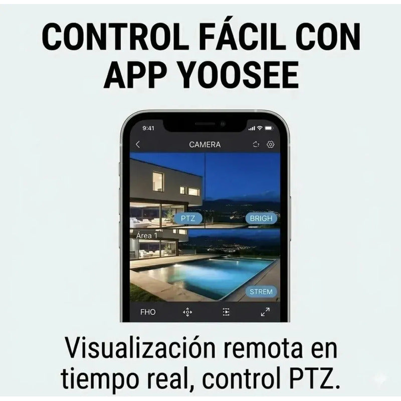 Cámara De Seguridad Ptz Triple Lente Solar 4g, Con Audio Bidireccional Y Visión Nocturna Para Exterior Blanca