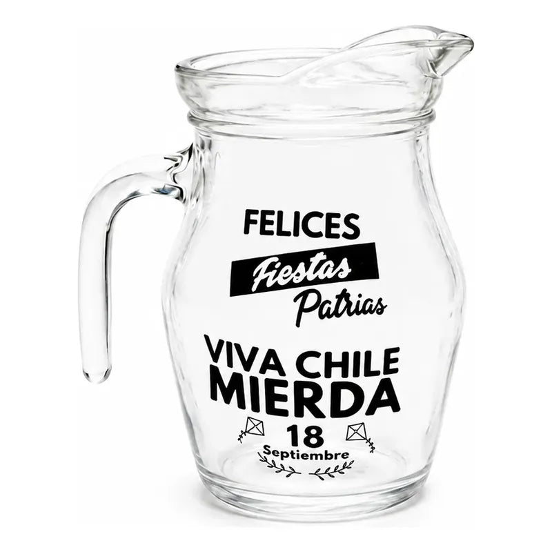Set 4 Vasos Lorito Viva Chile 500ml Terremoto Fiesta Patrias Agua