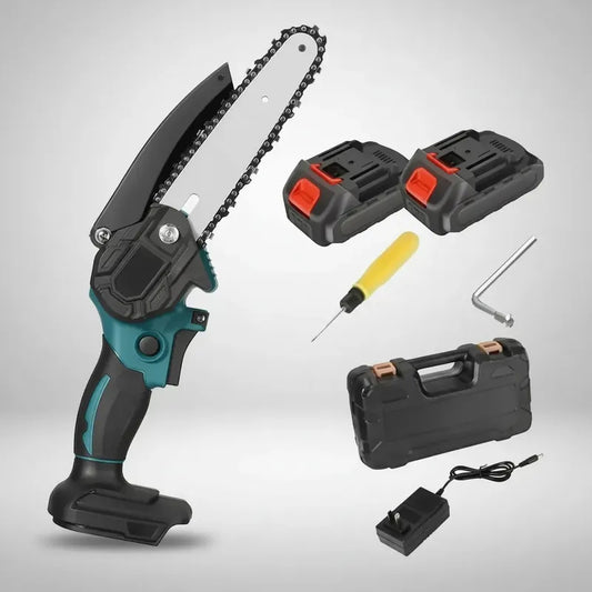 Sierra Portatil Inalámbrica Alta Potencia Mini Motosierra Dos Baterias