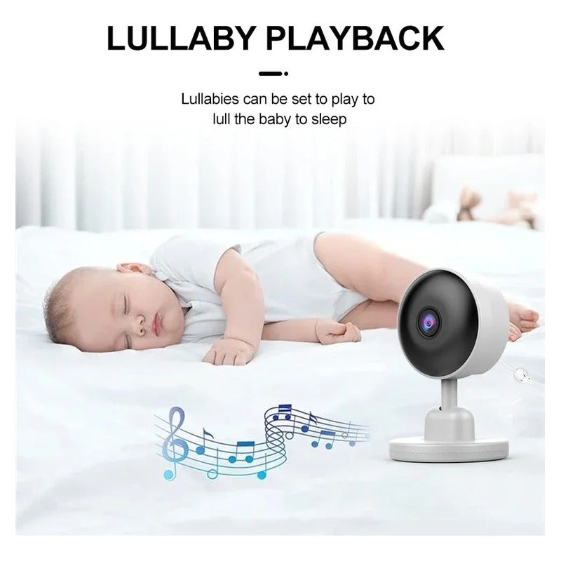 Baby Monitor Cámara Para Bebes Con Micrófono Visión Nocturna Blanco